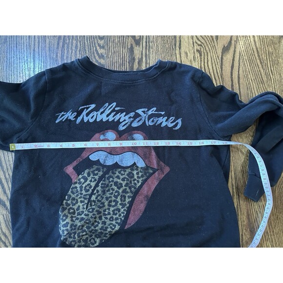 The Rolling‎ Stones Size S Sweatshirt Crew Neck Graphic Print Black Pullover - Picture 2 of 5